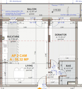 VA2 119200 - Apartament 2 camere de vanzare in Floresti