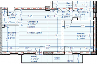 VA2 120872 - Apartament 2 camere de vanzare in Floresti