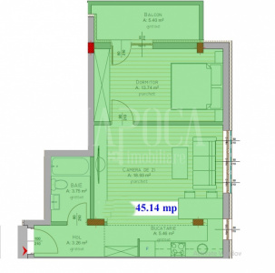 VA2 128433 - Apartament 2 camere de vanzare in Floresti
