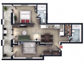 VA3 132280 - Apartment 3 rooms for sale in Floresti