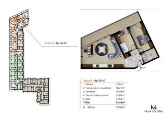 VA3 134393 - Apartament 3 camere de vanzare in Sopor, Cluj Napoca