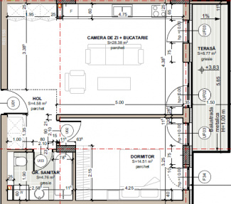 VA2 151776 - Apartament 2 camere de vanzare in Floresti