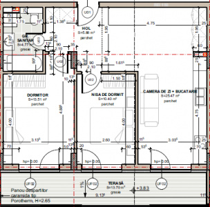 VA3 151782 - Apartament 3 camere de vanzare in Floresti