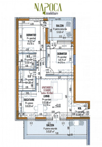 VA3 152668 - Apartament 3 camere de vanzare in Intre Lacuri, Cluj Napoca