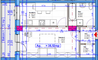 VA1 155174 - Apartament o camera de vanzare in Floresti