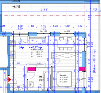 VA2 155180 - Apartament 2 camere de vanzare in Floresti
