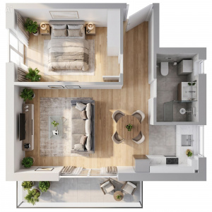 VA2 161604 - Apartament 2 camere de vanzare in Floresti