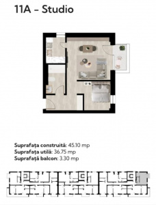 VA1 161736 - Apartament o camera de vanzare in Baile Felix, Cordau