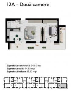 VA2 161738 - Apartament 2 camere de vanzare in Cordau