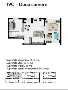VA2 161742 - Apartament 2 camere de vanzare in Cordau
