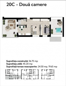 VA2 162003 - Apartament 2 camere de vanzare in Cordau